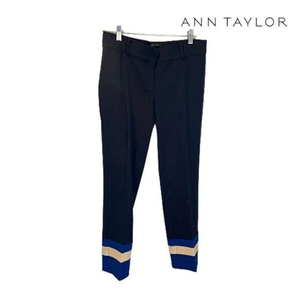 Ann Taylor Women's‎ Color blocked Trouser Straight Crop Ankle Pants - Picture 1 of 6